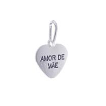 Pingente Amor de Mãe Coração Prata 925 Pingente Amor de Mãe Coração Prata 925