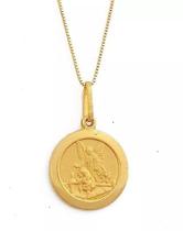 PINGENTE ANJO DA GUARDA EM OURO 18K 750 REDONDO (cod1y)