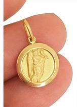 PINGENTE ANJO GABRIEL EM OURO 18K 750 REDONDO (cod1y)