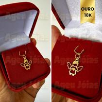 Pingente Anjo Ouro 18k Filho Arco Iris Bebê Coração