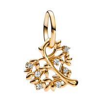 Pingente Apanhador De Sonhos De Abelha Banhado a Ouro Com Contas De Prata 925 Para Pulseira Europeia