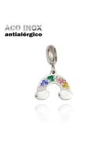 Pingente Arco Iris em Aço Inóx Antialérgico Pulseiras Berloque