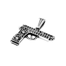 Pingente Arma em Prata 925 com Hematitas Pingente Arma em Prata 925 com Hematitas