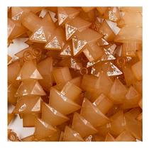 Pingente Árvore de Natal Laranja Transparente 52x26mm 20pçs 88g