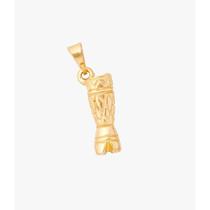 Pingente atabaque banhado a ouro 18k