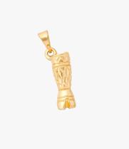 Pingente atabaque banhado a ouro 18k