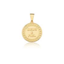 Pingente avulso deus é fiel banhado a ouro 2 cm - 2 g Pingente avulso deus é fiel banhado a ouro 2 cm - 2 g