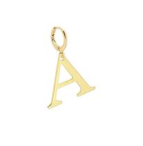 Pingente avulso letra lisa banhada a ouro - semijoia Pingente avulso letra lisa banhada a ouro - semijoia
