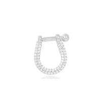 PINGENTE AVULSO MANILHA CRAVEJADA BANHADO A RÓDIO BRANCO - Joia Elegante PINGENTE AVULSO MANILHA CRAVEJADA BANHADO A RÓDIO BRANCO - Joia Elegante