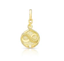 Pingente avulso signo banhado a ouro - zircônias Pingente avulso signo banhado a ouro - zircônias