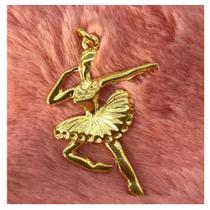 Pingente bailarina 32 mm x 20 mm dourado unidade Pingente bailarina 32 mm x 20 mm dourado unidade
