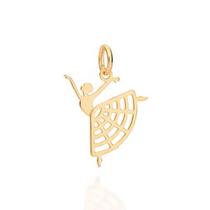 Pingente bailarina banhado a ouro 18k 542777