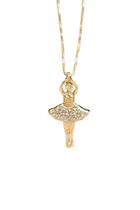 Pingente Bailarina Pedras de Zircônia Ouro 18k - 0.67