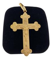 Pingente Banhada a Ouro Masculino Cruz