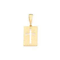 Pingente banhado a ouro 18k cruz 540104 Rommanel Pingente banhado a ouro 18k cruz 540104 Rommanel