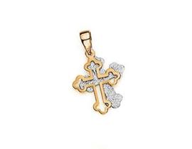 Pingente banhado a ouro 18k cruz 540548 Rommanel Pingente banhado a ouro 18k cruz 540548 Rommanel