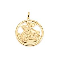 Pingente banhado a ouro 18k são jorge Cód. 54125600
