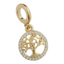 Pingente Banhado a Ouro Berloque De Arvore Da Vida Com Pedras De Zircônia Bijou Art Pingente Banhado a Ouro Berloque De Arvore Da Vida Com Pedras De Zircônia Bijou Art