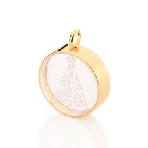 Pingente banhado a ouro com nossa BRANCO 541816 Rommanel