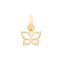 Pingente banhado ouro 3x 24k 18k e 22k feminino borboleta com detalhes vazados rommanel 542305 Pingente banhado ouro 3x 24k 18k e 22k feminino borboleta com detalhes vazados rommanel 542305