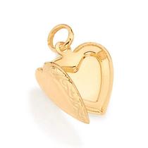 Pingente banhado ouro 3x 24k 18k e 22k feminino casal relicário com foto coração rommanel liso e detalhes ao redor 542422 Pingente banhado ouro 3x 24k 18k e 22k feminino casal relicário com foto coração rommanel liso e detalhes ao redor 542422