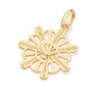 Pingente banhado ouro 3x 24k 18k e 22k feminino espírito santo rommanel 7 dons palavras escritas 542683