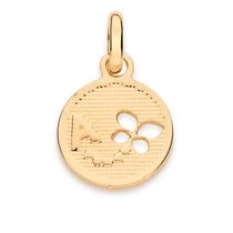 Pingente banhado ouro 3x 24k 18k e 22k feminino letra redondo com borboleta vazada rommanel 542675 Pingente banhado ouro 3x 24k 18k e 22k feminino letra redondo com borboleta vazada rommanel 542675