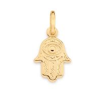 Pingente banhado ouro 3x 24k 18k e 22k feminino mão de hamsá rommanel 542644