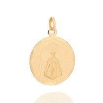 Pingente banhado ouro 3x 24k 18k e 22k feminino nossa senhora aparecida rommanel redonda 542287 Pingente banhado ouro 3x 24k 18k e 22k feminino nossa senhora aparecida rommanel redonda 542287