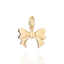 Pingente banhado ouro 3x 24k 18k e 22k feminino rommanel laço 542792 Pingente banhado ouro 3x 24k 18k e 22k feminino rommanel laço 542792