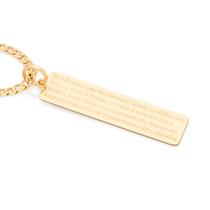 Pingente banhado ouro 3x 24k 18k e 22k feminino rommanel retangular oração do pai nosso 542207 Pingente banhado ouro 3x 24k 18k e 22k feminino rommanel retangular oração do pai nosso 542207
