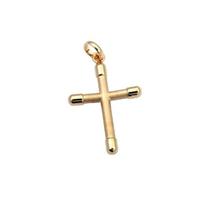 Pingente banhado ouro 3x 24k 18k e 22k unissex cruz acetinada rommanel 540551