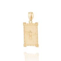 Pingente banhado ouro 3x 24k 18k e 22k unissex espírito santo rommanel moldura de quadro 542176 Pingente banhado ouro 3x 24k 18k e 22k unissex espírito santo rommanel moldura de quadro 542176