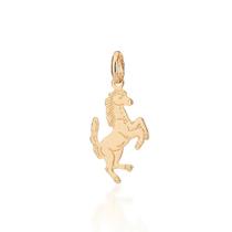Pingente banhado ouro 3x 24k 18k e 22k unissex rommanel cavalo estampado 542837
