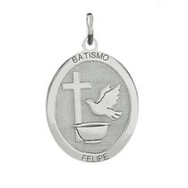 Pingente Batismo Coleção Religiosos em Prata 925