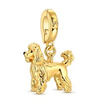 Pingente Berloque Charm Prata 925 - Pet Cachorro Poodle Dourado Pingente Berloque Charm Prata 925 - Pet Cachorro Poodle Dourado