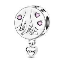 Pingente Berloque Charm Prata 925 - Separador Amor Mãe e Filhos