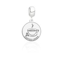 Pingente berloque coffee lover prata 925