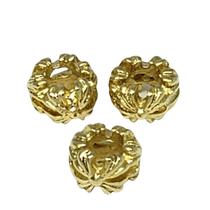 Pingente Berloque Distanciador Flores Relevo Banho De Ouro 18k 3211