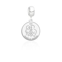 Pingente berloque família amada prata 925 Pingente berloque família amada prata 925