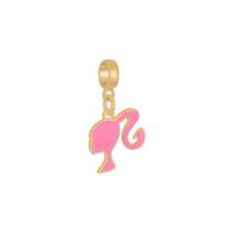 Pingente Berloque Folheado A Ouro 18K Boneca Pingente Berloque Folheado A Ouro 18K Boneca