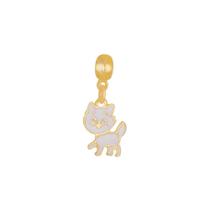 Pingente Berloque Folheado A Ouro 18K Gato