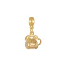 Pingente Berloque Folheado A Ouro 18K Telefone Pingente Berloque Folheado A Ouro 18K Telefone