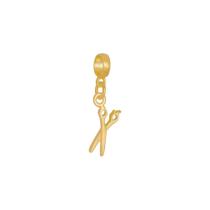 Pingente Berloque Folheado A Ouro 18K Tesoura Pingente Berloque Folheado A Ouro 18K Tesoura