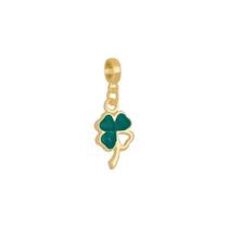 Pingente Berloque Folheado A Ouro 18K Trevo
