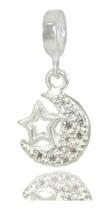 Pingente Berloque Lua + Estrela