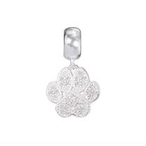 Pingente Berloque Pata com Zircônia Prata 925