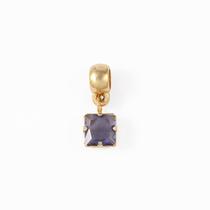 Pingente Berloque Pendente Quadrado Zircônia Folheado Ouro 18k Pingente Berloque Pendente Quadrado Zircônia Folheado Ouro 18k