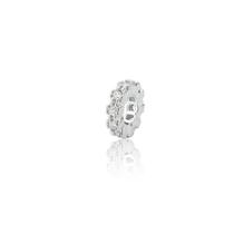 Pingente berloque separador 2,5mm zircônia branca prata 925 Pingente berloque separador 2,5mm zircônia branca prata 925