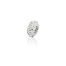Pingente berloque separador 5,0mm zircônia branca prata 925 Pingente berloque separador 5,0mm zircônia branca prata 925